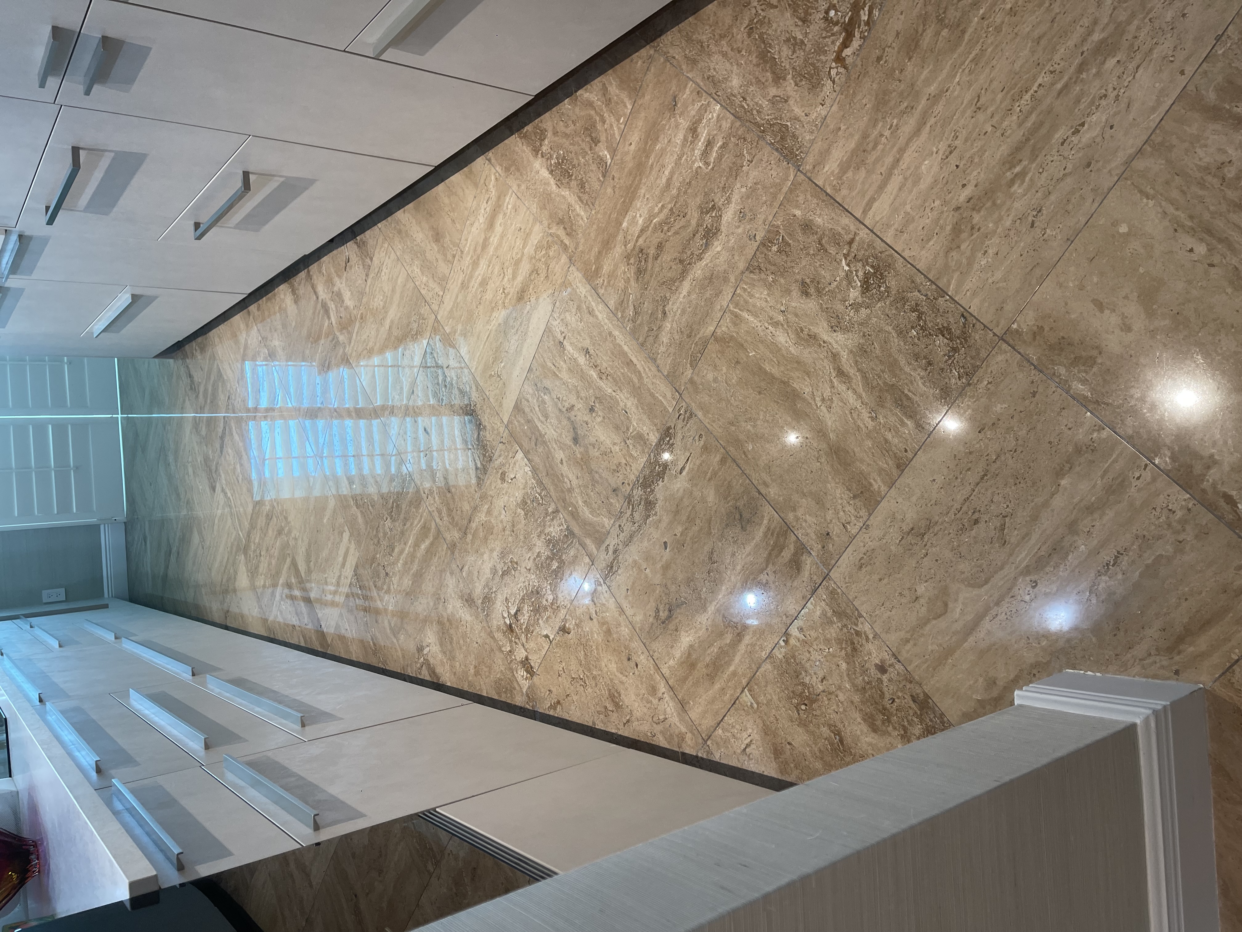 Marble flooring after restoration