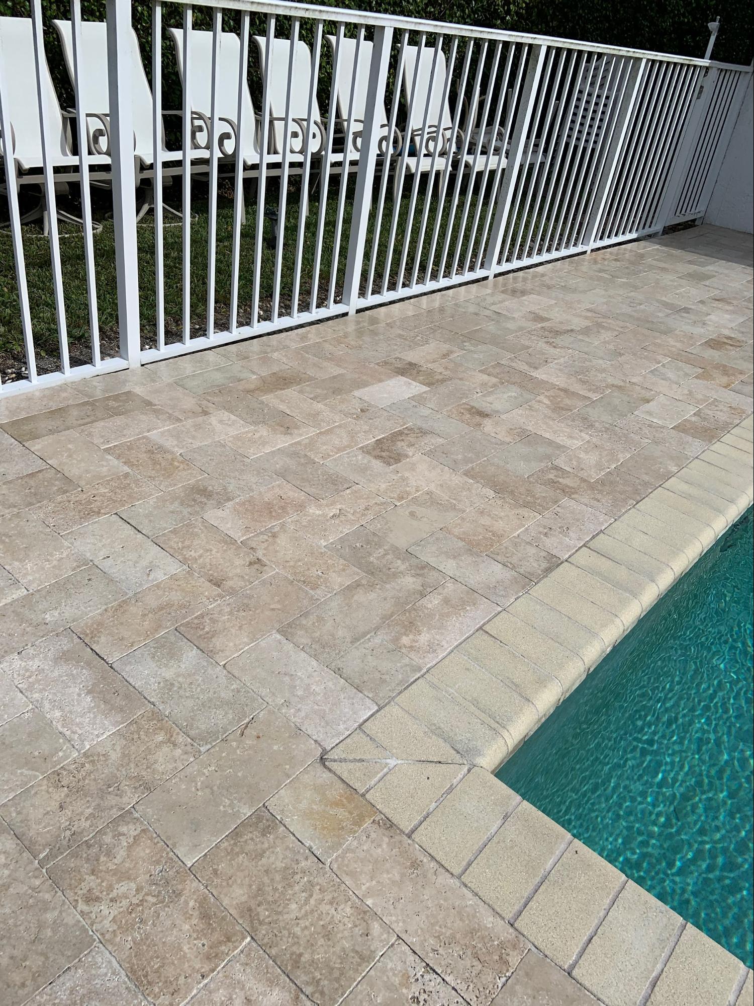 Pool deck before