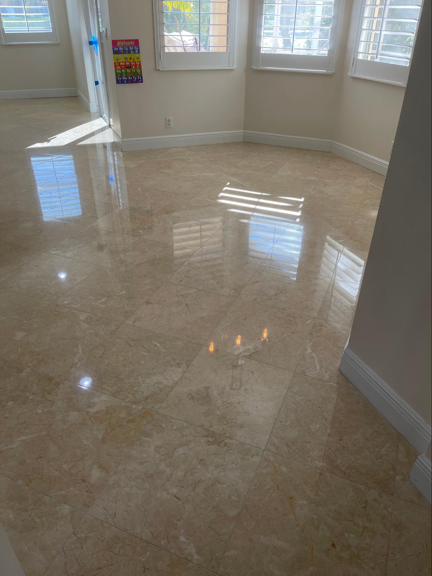 Herringbone marble floor